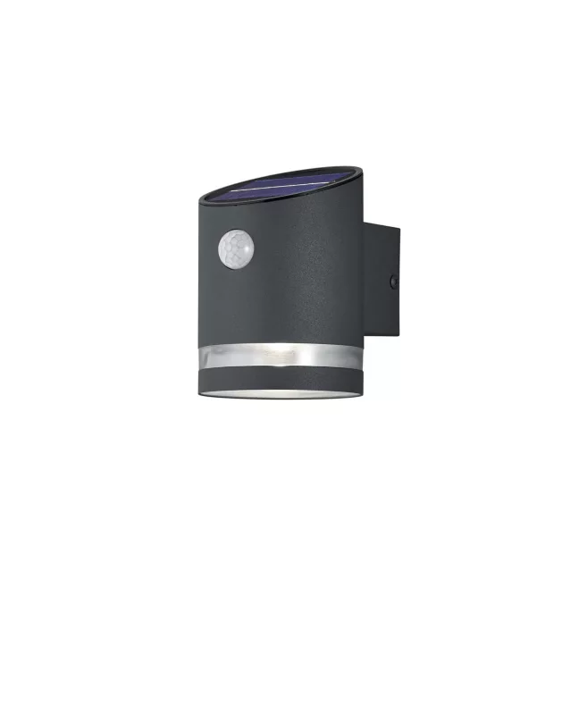 Kinkiet solarny z czujnikiem RL Salta antracyt LED 3W 3000K 165lm IP44 wym: 13 x 9 x 9 cm metal – 1 szt.