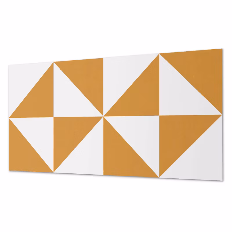 Komplet Kafelków PCV ArtPrintCave 60×30 cm Geometryczne trójkąty w kwadratach 6 szt.