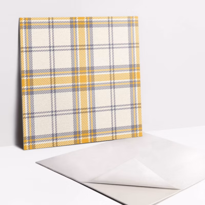 Kafelki samoprzylepne Tulup 30×30 cm Abstrakcyjne żółte linie 9 szt.