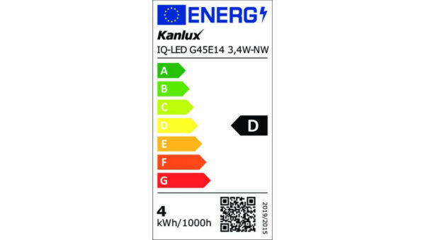 Żarówka LED E14 IQ-LED G45E14 3,4W-NW 470lm 4000K barwa neutralna Ra90 3 lata Gwarancji kulka 36689