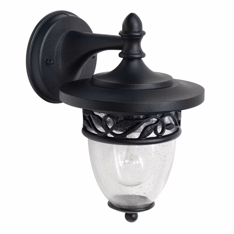 Kinkiet ścienny zewnętrzny Garden Zone Burford czarny 1 x E27 x 60W IP44 wym: 25,3 x 16,8 x 19,9 cm – 1 szt.