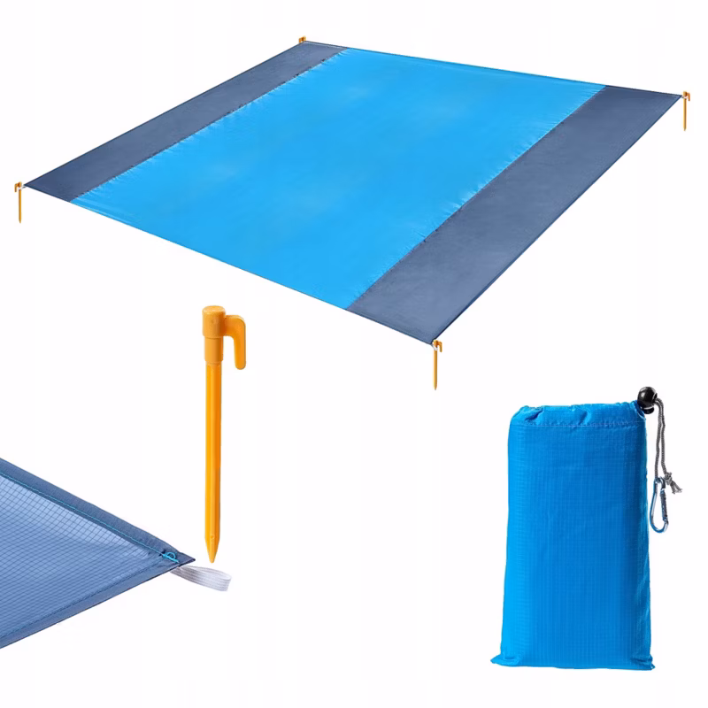 KADAX Koc Plażowy Piknikowy 200x210cm Mata Plażowa Na Plażę Biwak Duży 1 szt.