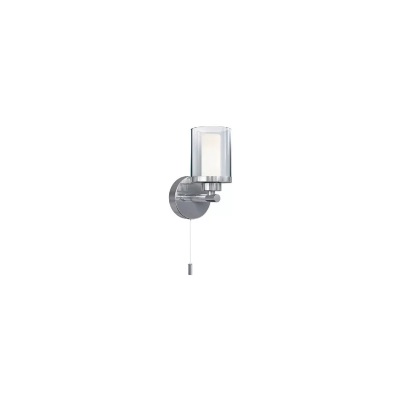 Kinkiet ścienny Nowodvorski Lighting Vista chromowany przezroczysty-biały 1 x G9 x 25W IP44 wym: 17,2 x 8 x 10,8 cm – 1 szt.