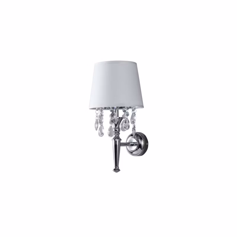 Kinkiet ścienny Light Prestige Vigo biało-srebrny 1 x E14 x 40W IP20 wym: 33,4 x 19,6 cm – 1 szt.