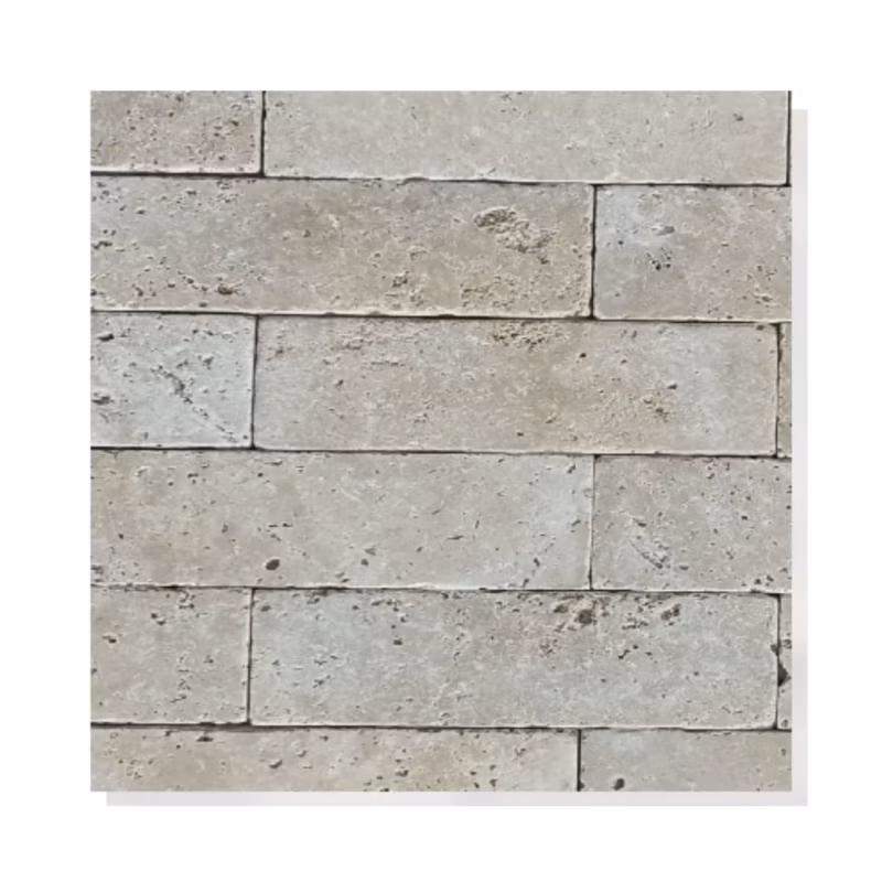 Kamień dekoracyjny elewacyjny trawertyn Tiles Classic Mix Bębnowany 7,5×30,5 cm 1 m2