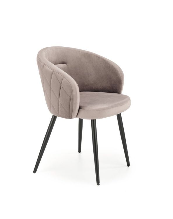 Krzesło Halmar tapicerowane K430 VELVET beżowe 1 szt