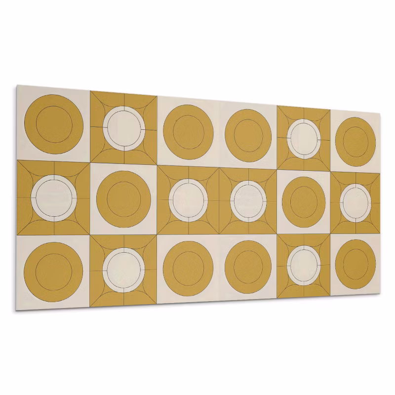Kafelki samoprzylepne Wallfluent 40×20 cm Stylowy wzór geometryczny z okręgami 10 szt.