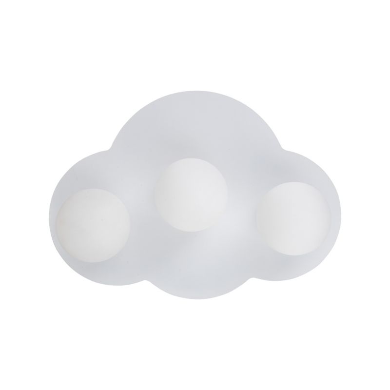 Kinkiet TK Lighting Cloud New biały dziecięcy 3Xg9 kulki szklane białe -1szt.