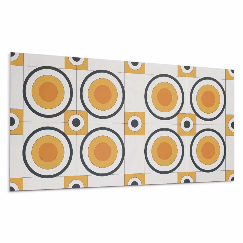 Kafelki samoprzylepne Wallfluent 40×20 cm Geometria prostokątów i kół 10 szt.