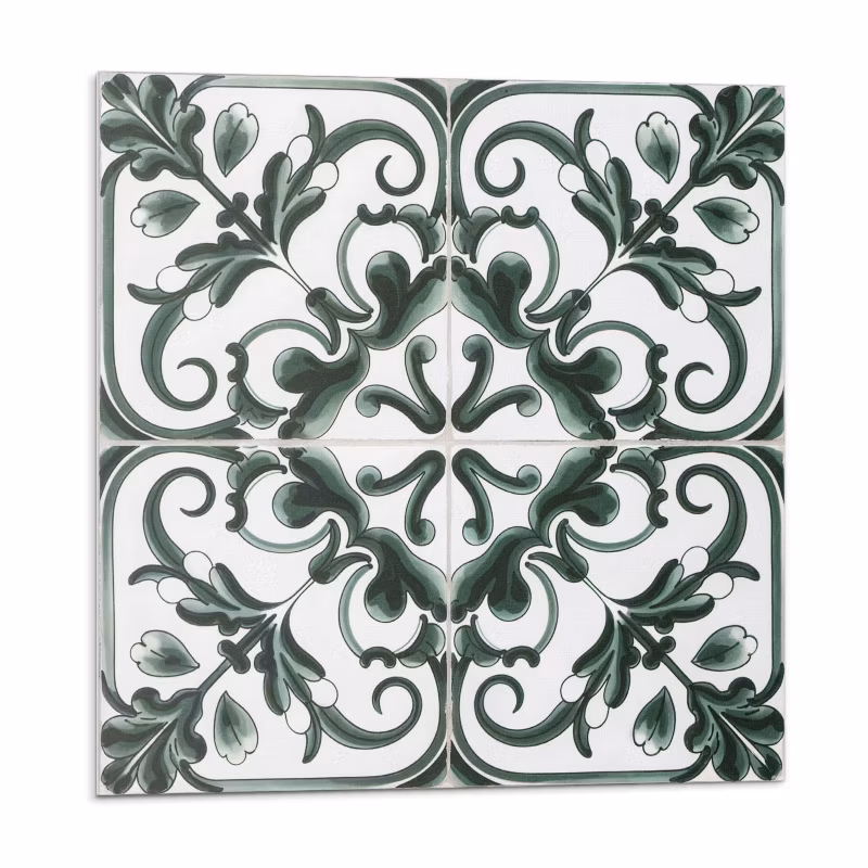 Kafelki samoprzylepne Wallfluent 20×20 cm Geometria roślinnych kwadratów 20 szt.
