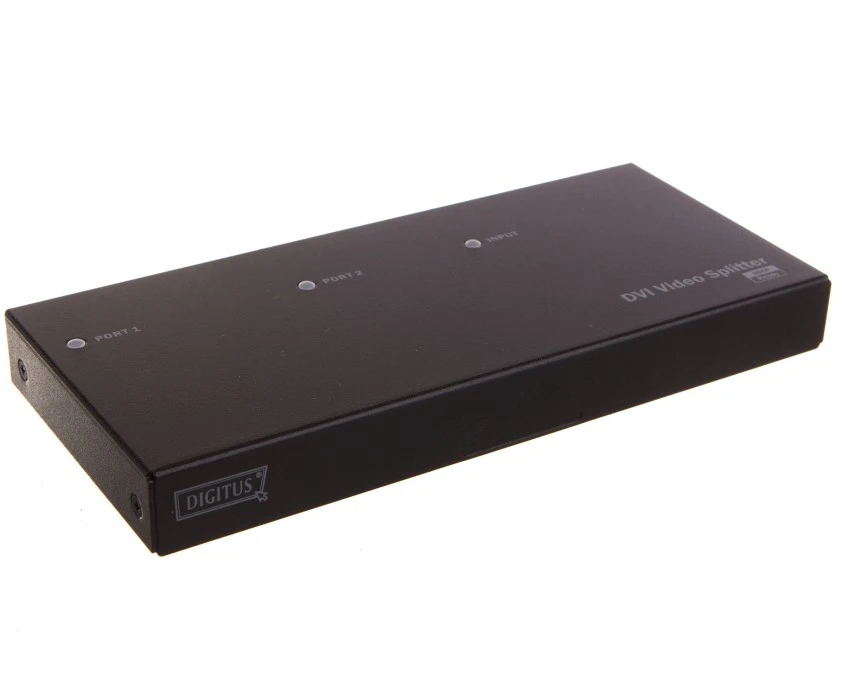 Rozdzielacz/Splitter DVI z audio (miniJack), 1920x1200p, 1/2‑portowy DS‑41211