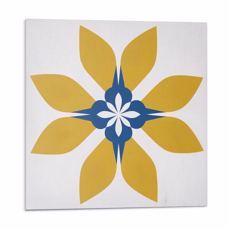 Kafelki samoprzylepne Wallfluent 50×50 cm Wzór kwiatów i liści 4 szt. 4070095577011