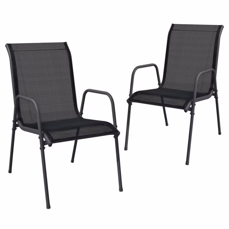 Krzesło ogrodowe vidaxl 316817 czarny 1 szt