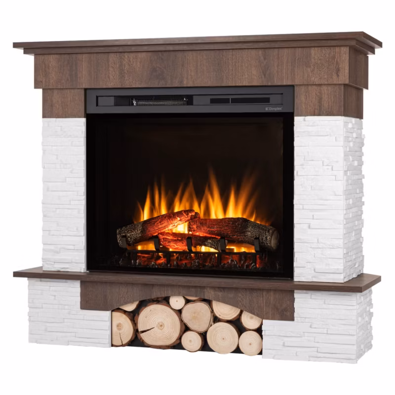 Kominek elektryczny Warmtec Porto narożny 28″ XHD 1400W funkcja ogrzewania orzech 1 szt.