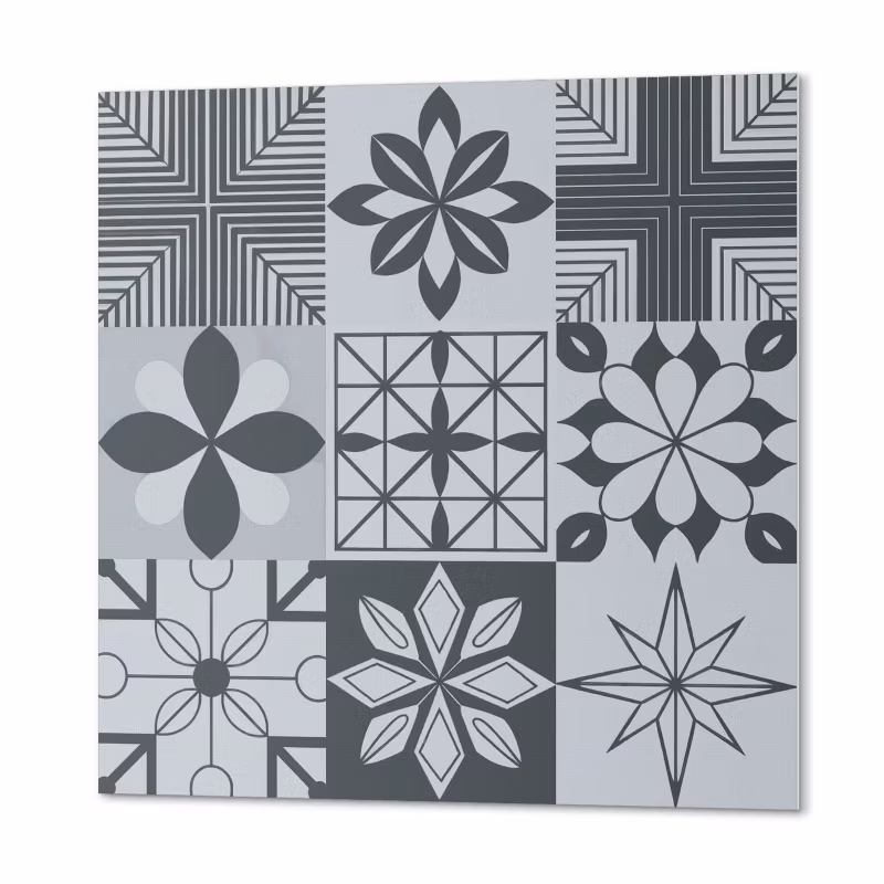 Komplet Kafelków Samoprzylepnych ArtPrintCave 20×20 cm Geometryczne wzory w mozaice 20 szt.