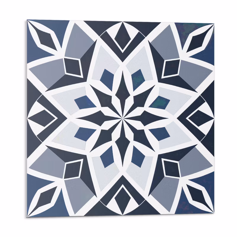 Kafelki samoprzylepne Wallfluent 30×30 cm Wzór kwiatów w geometrycznej odsłonie 9 szt.