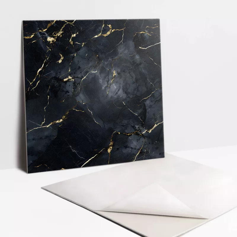 Kafelki samoprzylepne Tulup Marmur ze złotem 30×30 cm 9 szt.