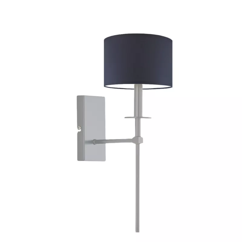 Kinkiet Volta Light Factory Loon Srebrny/Granatowy Abażur 1xE27 1szt.