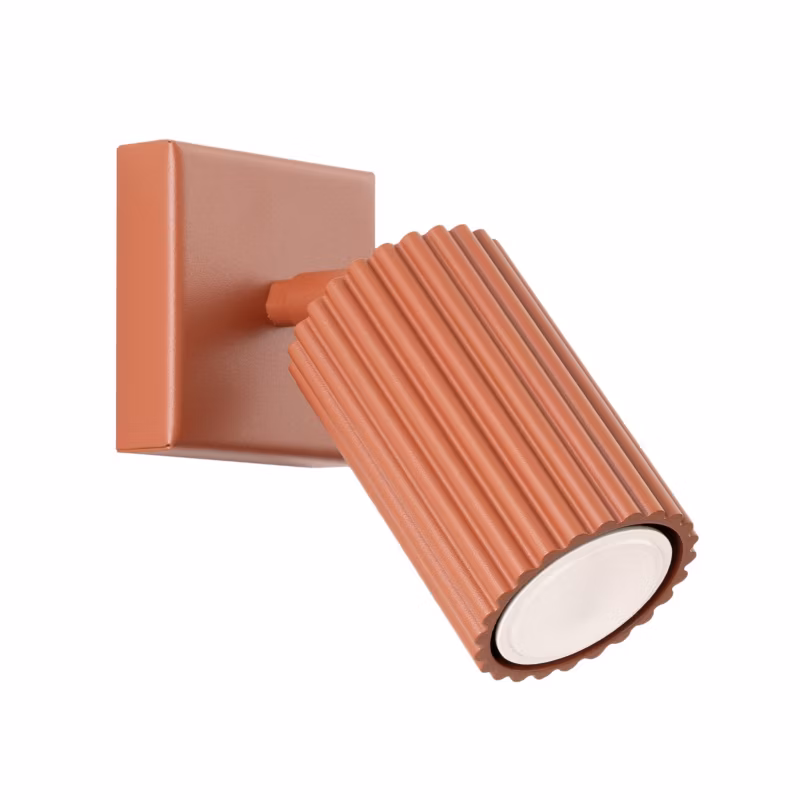 Kinkiet ścienny Sollux Lighting Karbon ochra czerwona do sypialni 1 x GU10 x 10W IP20 wym: 8 x 16 x 8 cm – 1 szt.