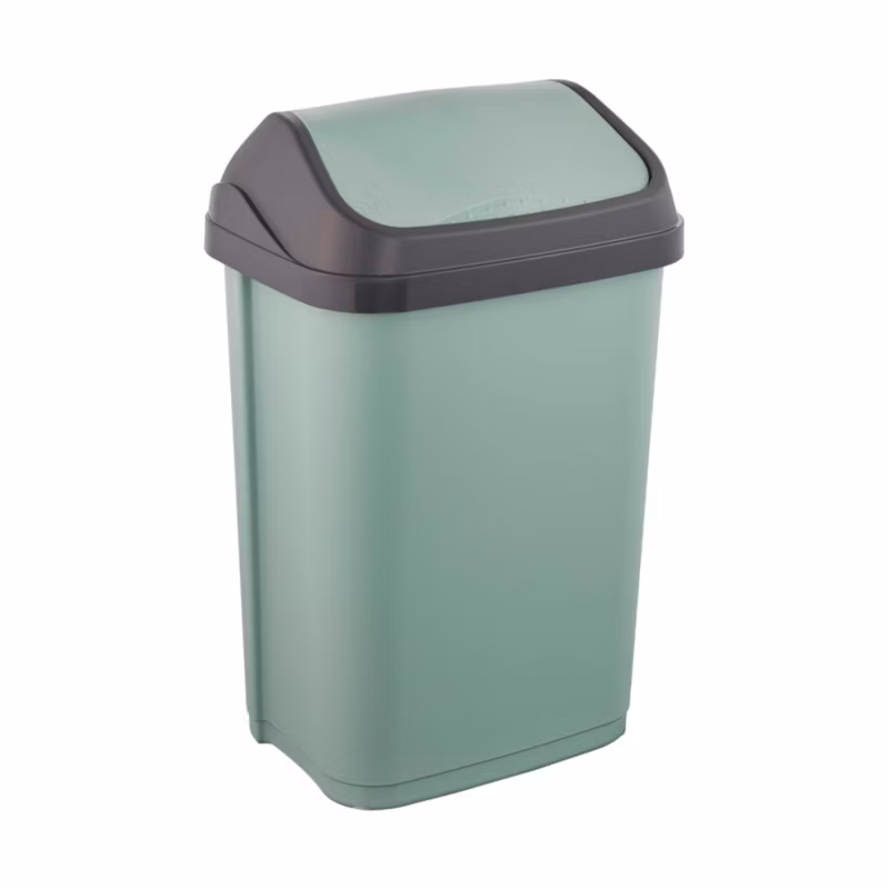 Kosz na śmieci Keeeper Swantje 25l, zielony 33,5 x 25,5 x 53,5 cm z obrotową pokrywą z tworzywa PP, 1 szt.
