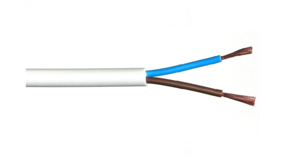 Przewód warsztatowy H05VV-F (OWY) 2×2,5 biały /50m/