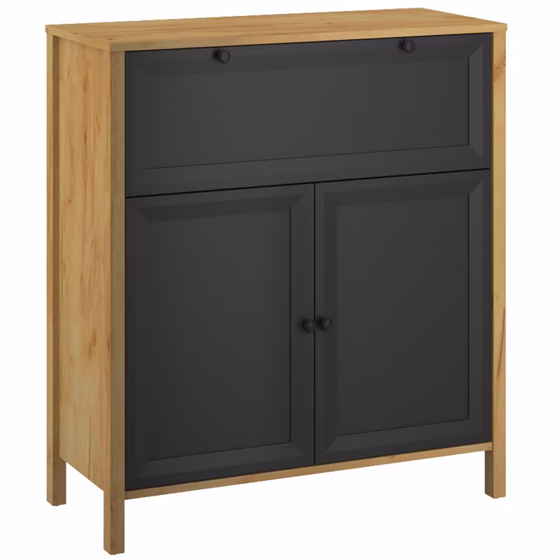 Komoda z Szufladą NORIA Mebel Elite do Salonu 88 cm Dąb craft złoty 1 szt