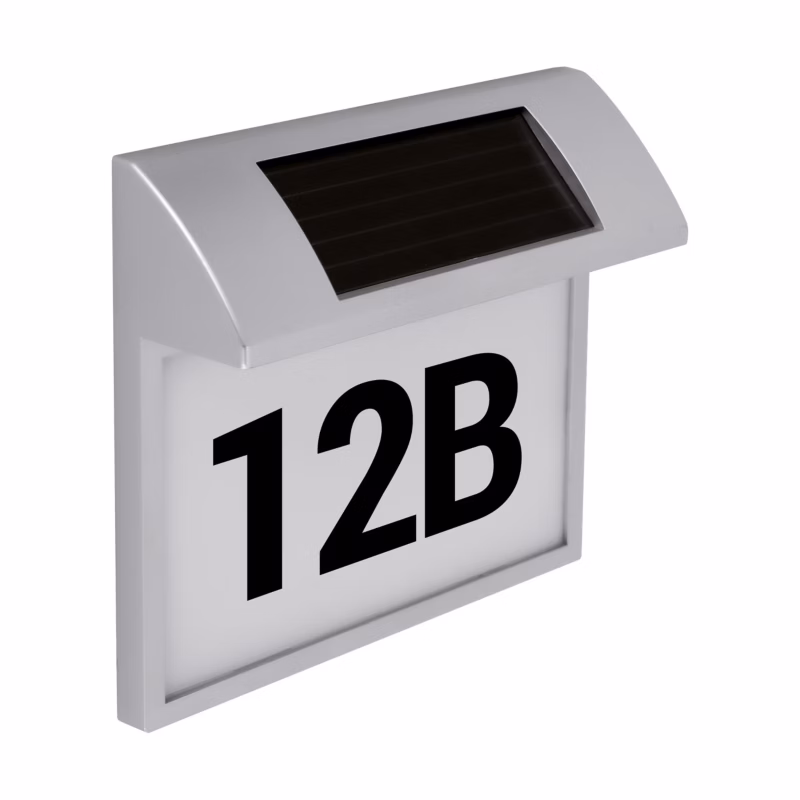 Kinkiet solarny Struhm Adres chromowany biały-czarny LED 0.18W 6500K 3lm IP44 wym: 22,5 x 24 x 6,5 cm tworzywo sztuczne – 1 szt.