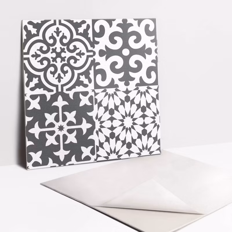 Kafelki samoprzylepne Tulup 30×30 cm Szare kafle z motywem portugalskim 9 szt.