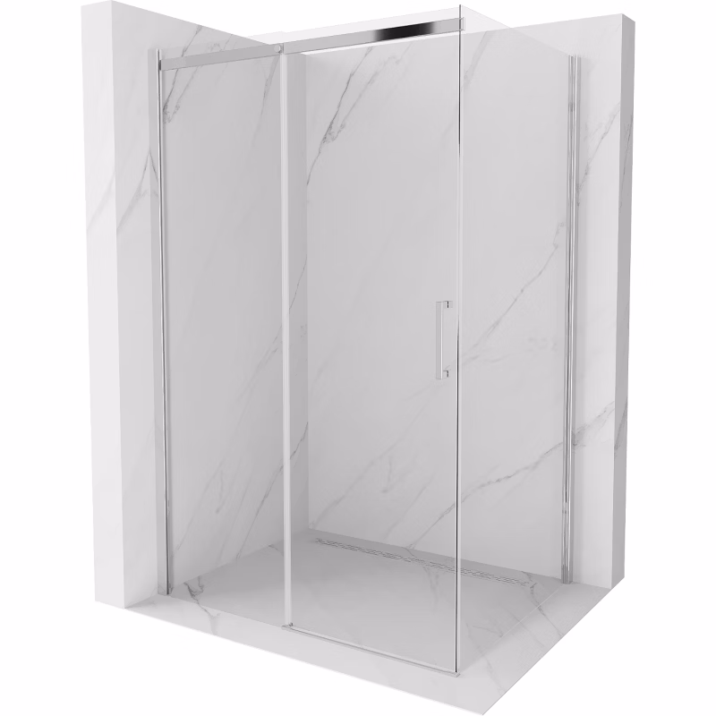 Kabina prysznicowa prostokątna Mexen Omega chrom transparent 1 szt. 5903163388150