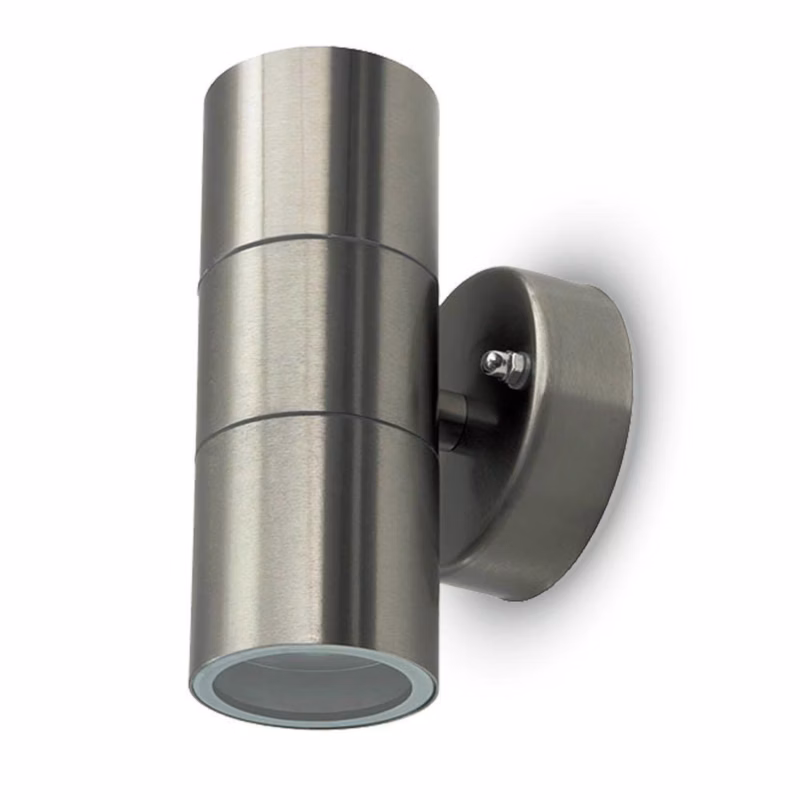 Kinkiet ścienny zewnętrzny V-TAC srebrny 1 x GU10 x IP44 wym: 8,5 x 9,3 x 16,3 cm – 1 szt.