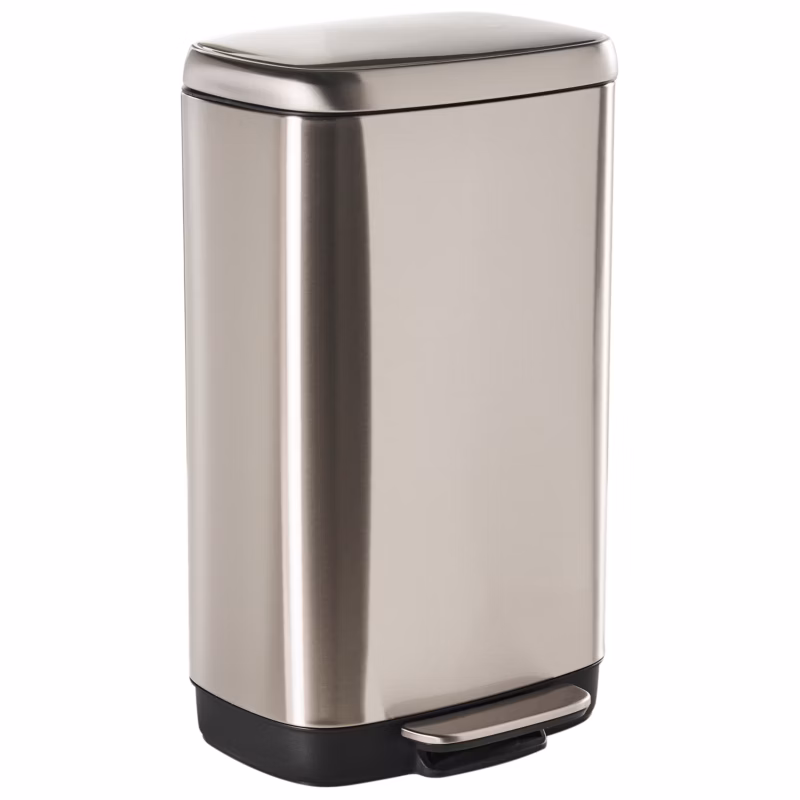Kosz na śmieci z pedałem 30 L Ecocollect Metal Srebrny 1 szt.