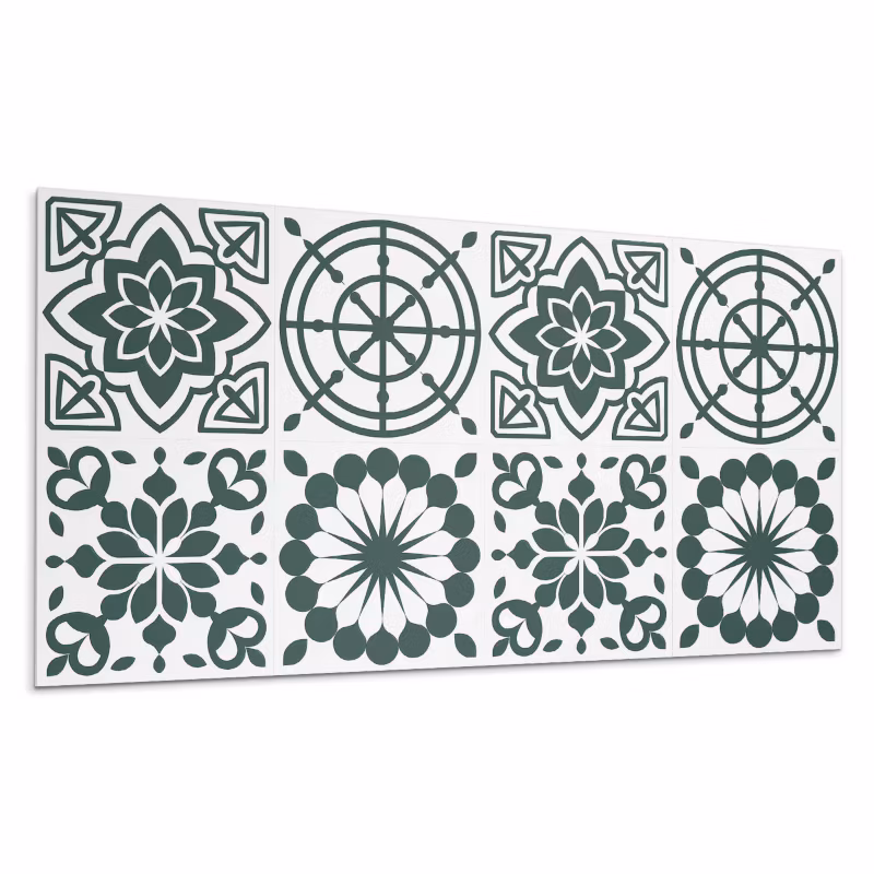 Kafelki samoprzylepne Wallfluent 60×30 cm Geometryka z kwiatowym akcentem 6 szt.