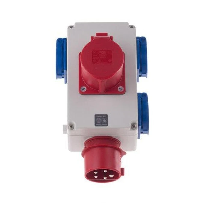 Rozdzielacz siłowy 16A/5P/400V ‑ 3x 2P+Z + 16A/5P/400V IP44 20P3168