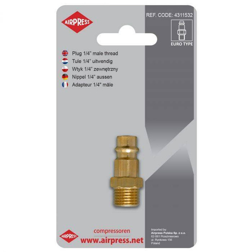 Wtyk ¼” gwint zewnętrzny Airpress 46845