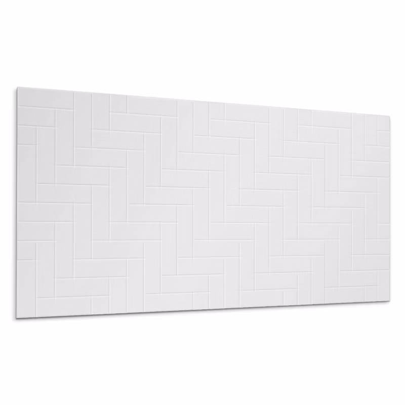 Kafelki samoprzylepne Wallfluent 40×20 cm Geometryczna jodełka w ceglanej tonacji 10 szt.