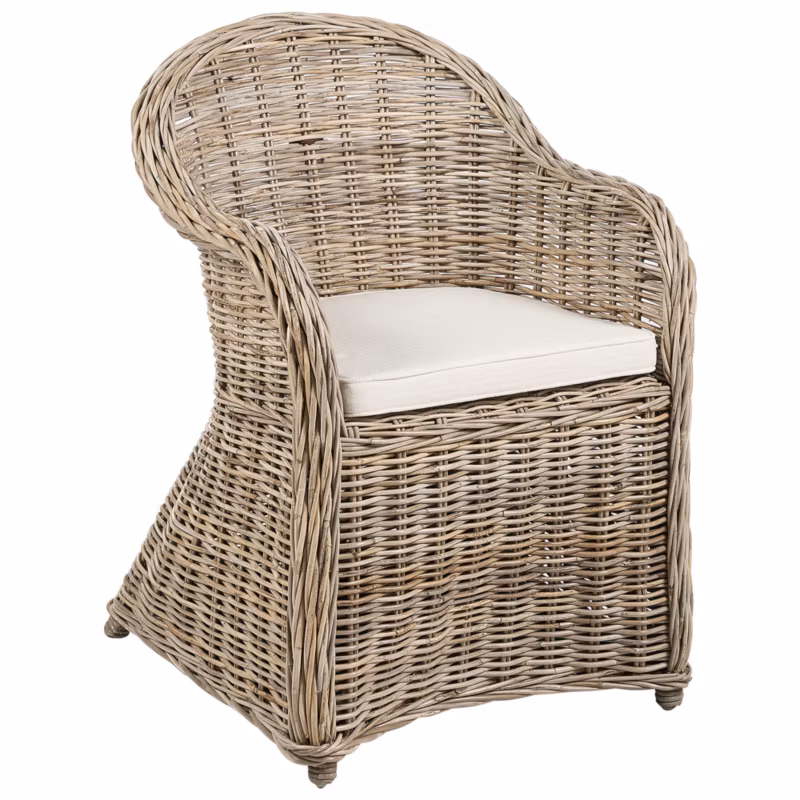 Fotel ogrodowy Susua ii Rattan Naturalny 1 szt.