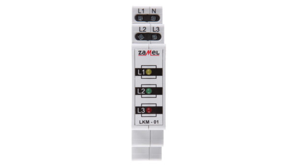 Lampka modułowa 3-fazowa czerwona/zielona/żółta 230-400V AC LKM-01-40 EXT10000039