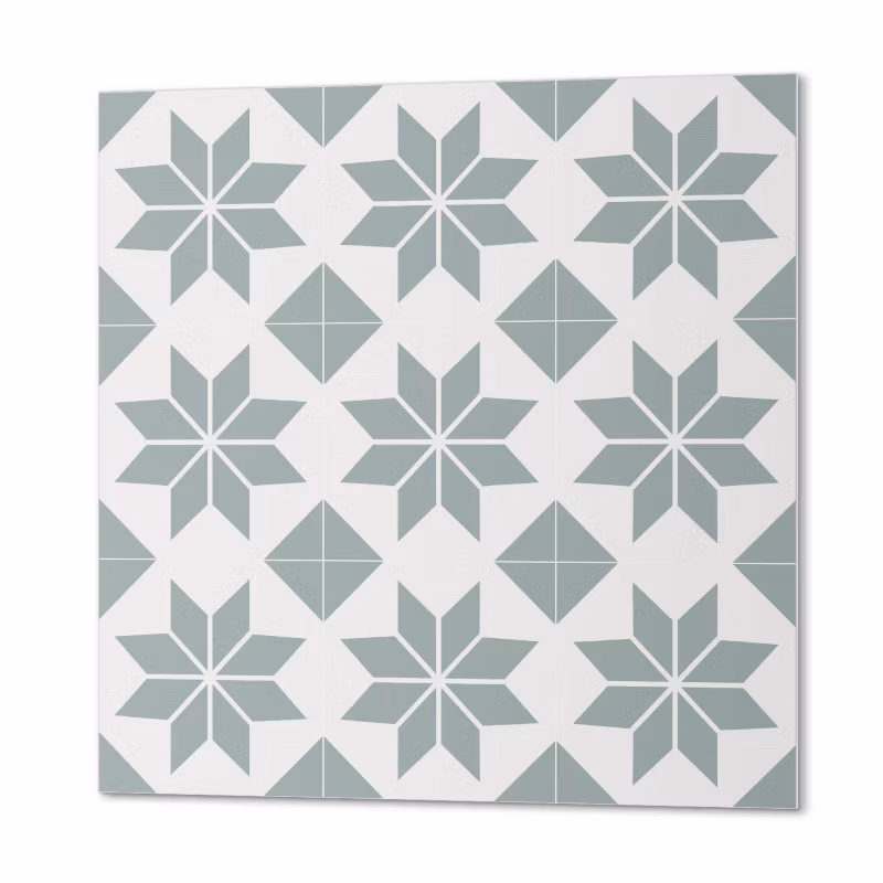 Komplet Kafelków PCV ArtPrintCave 50×50 cm Geometryczne wzory kwiatowe 4 szt.