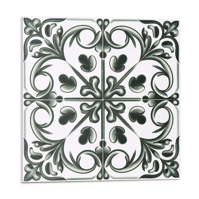 Kafelki samoprzylepne Wallfluent 20×20 cm Kafelkowy motyw roślinny 20 szt.