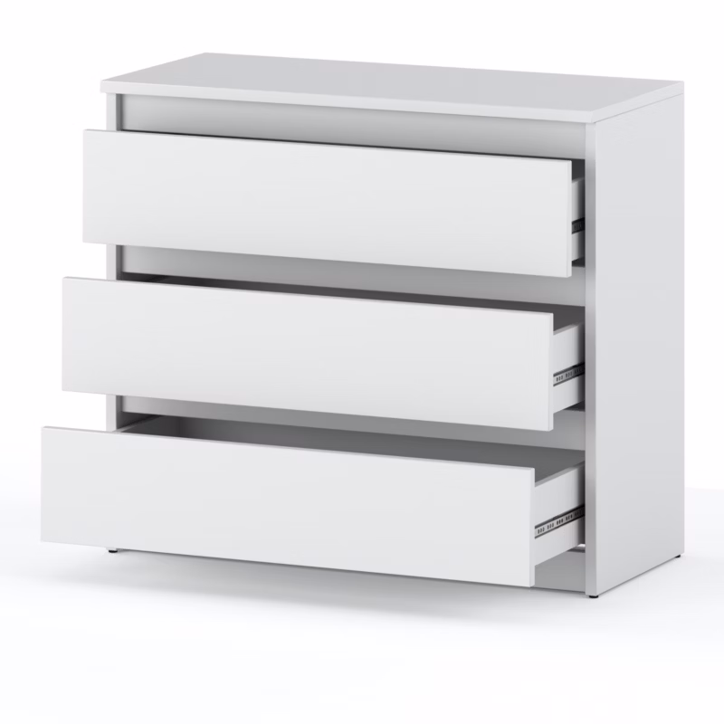 Komoda Z 3 Szufladami Stiv-Meble Biały Mat Szafka 80X33,5X71,5 Cm 1Szt.