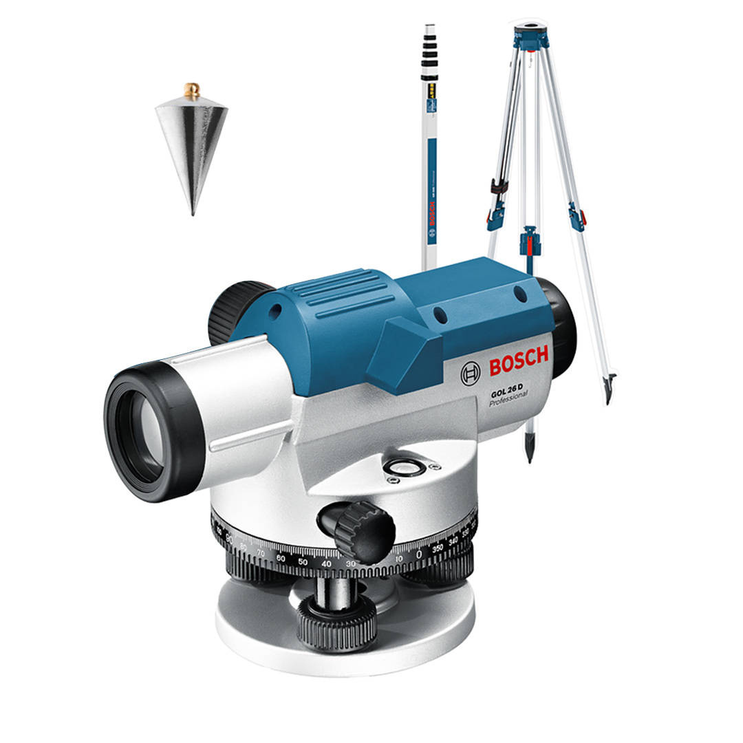 Bosch GOL 26 D + BT 160 + GR 500 Niwelator optyczny – zestaw