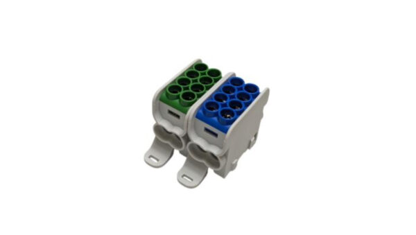 Blok dystrybucyjny – rozdzielczy HLAK25 2P niebieski, zielony 2xAl/Cu 25mm²+16mm² 1000VAC/1500VDC MAG2251BG0