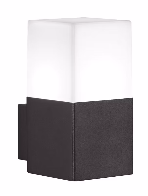 Kinkiet ścienny zewnętrzny Trio Hudson antracytowo-biały 1 x E14 x IP44 wym: 17 x 8,5 x 8,5 cm – 1 szt.