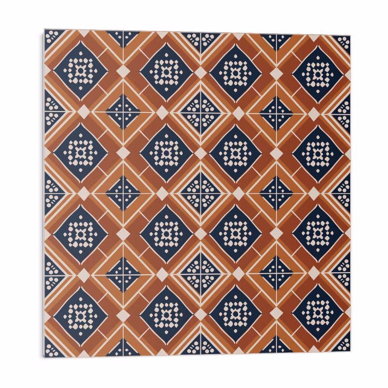 Kafelki samoprzylepne Wallfluent 20×20 cm Brązowo-biała geometria 20 szt.