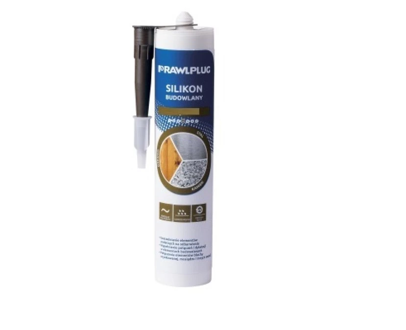 Silikon budowlany bezbarwny 300ml R‑SL‑BUD‑01 /15szt./
