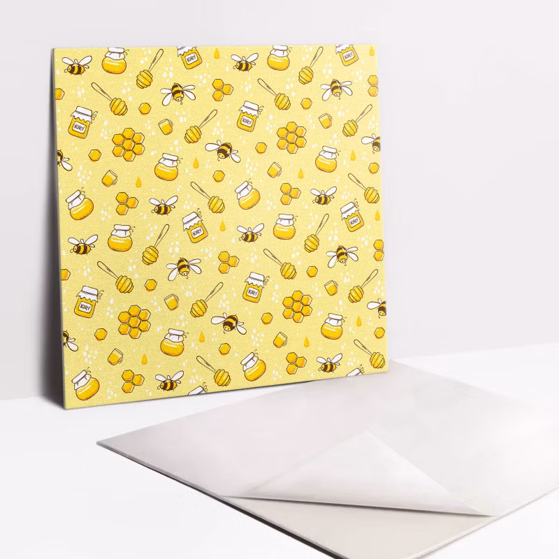 Kafelki samoprzylepne Tulup 30×30 cm Rysunkowe pszczoły i miód 9 szt.