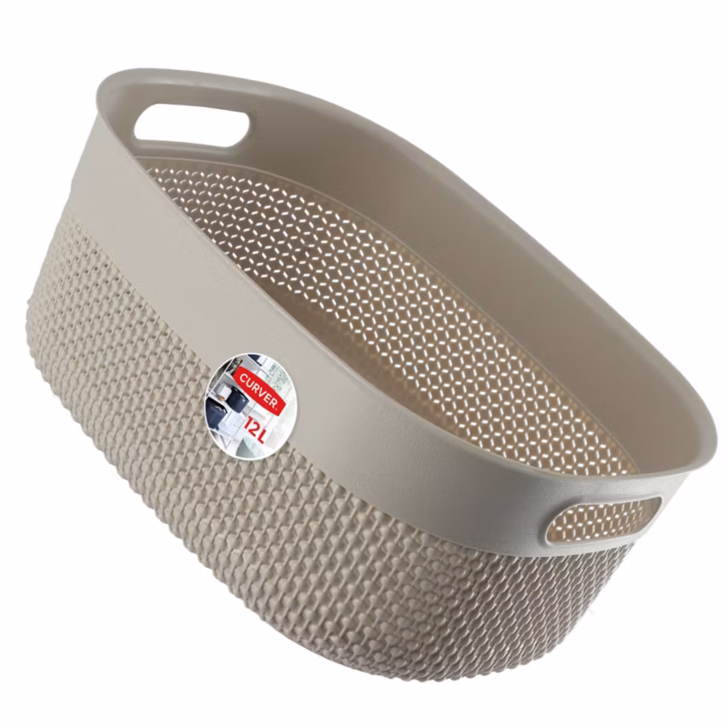 Koszyk prostokątny 12L Curver Filo Recycled, beżowy 1 szt.