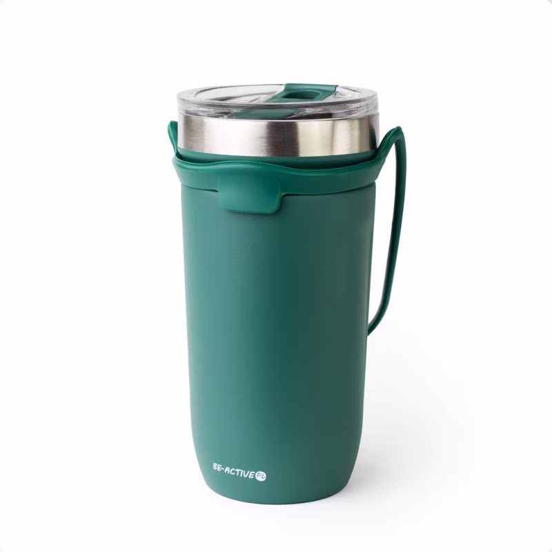 Kubek termiczny Be-active.pl termos na herbatę kawę zielony 550ml 1szt
