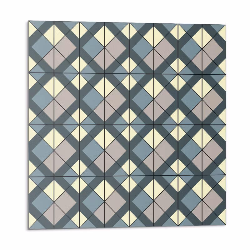 Kafelki samoprzylepne Wallfluent 30×30 cm Wzór geometryczny w kratkę 9 szt.