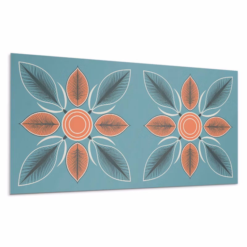 Kafelki samoprzylepne Wallfluent 40×20 cm Roślinny wzór z kwiatami i liśćmi 10 szt.